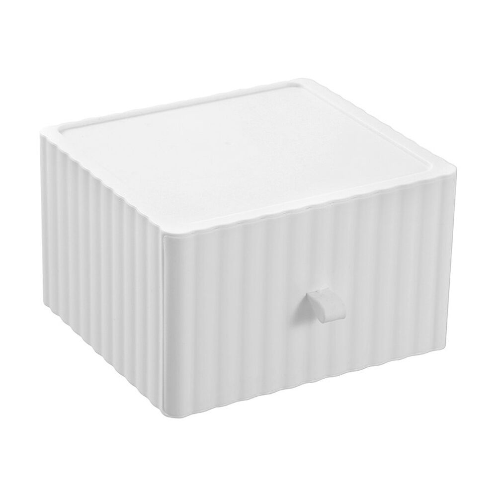 Boxsweden Assorted Rippled Stacking Drawer Organiser Ribbed Storage 20x18x12cm