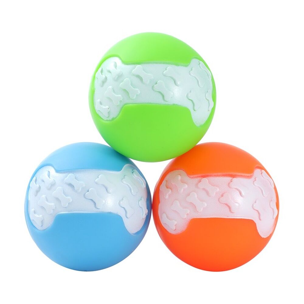 Paws and Claws Assorted Vinyl Ball Pet Dog Fetch/Catch Toy Bone Print Design — image 3