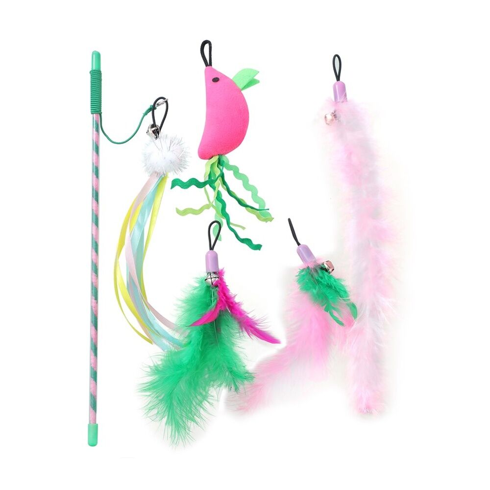 Paws and Claws Pounce Pet Cat Dangler Toy 5 in 1 43cm - Engaging Interactive Play - Assorted Designs for Cats 43cm — image 4