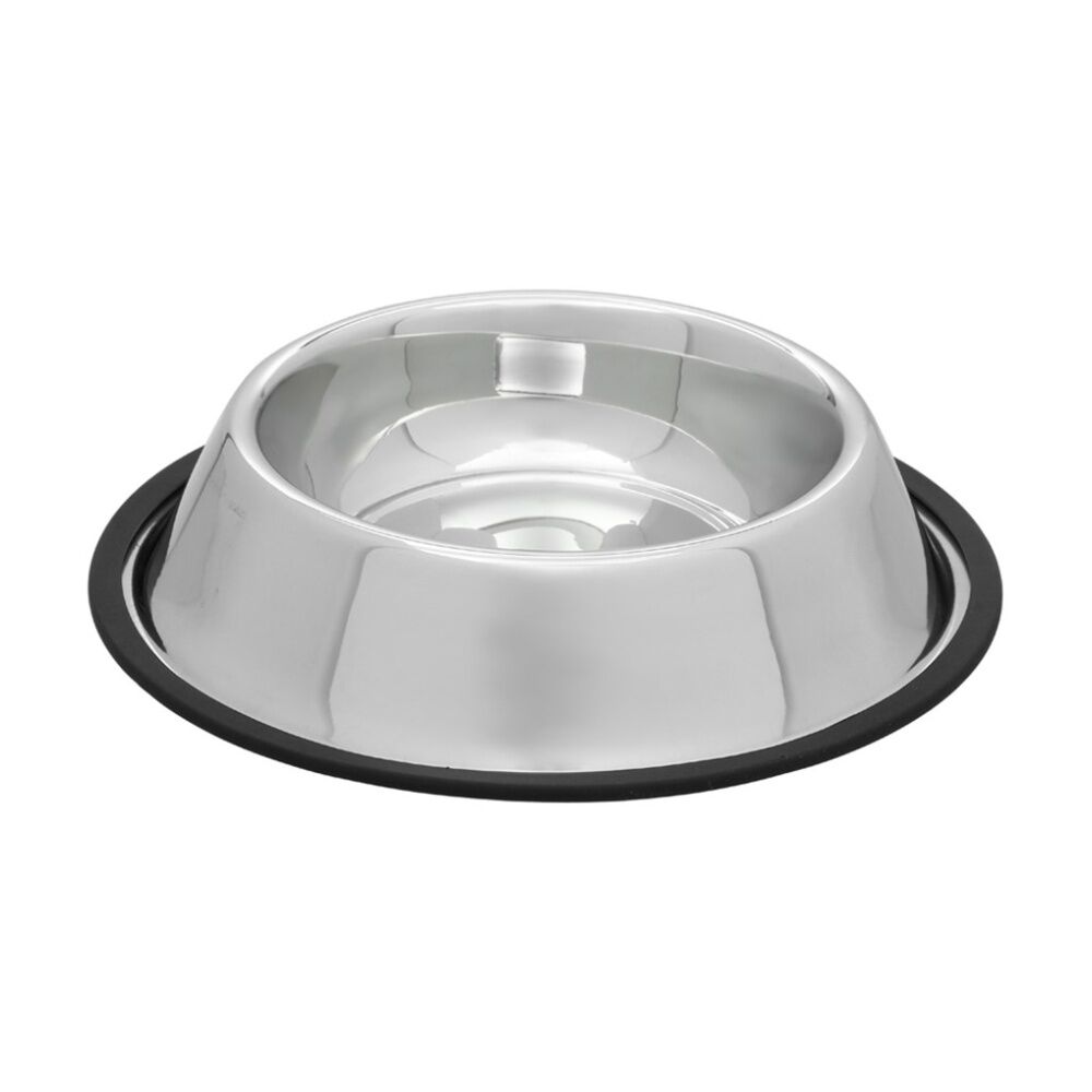 Paws and Claws 25x25x6cm Black Stainless Steel Pet Cat/Dog Bowl Anti-Skid 800ml — image 2