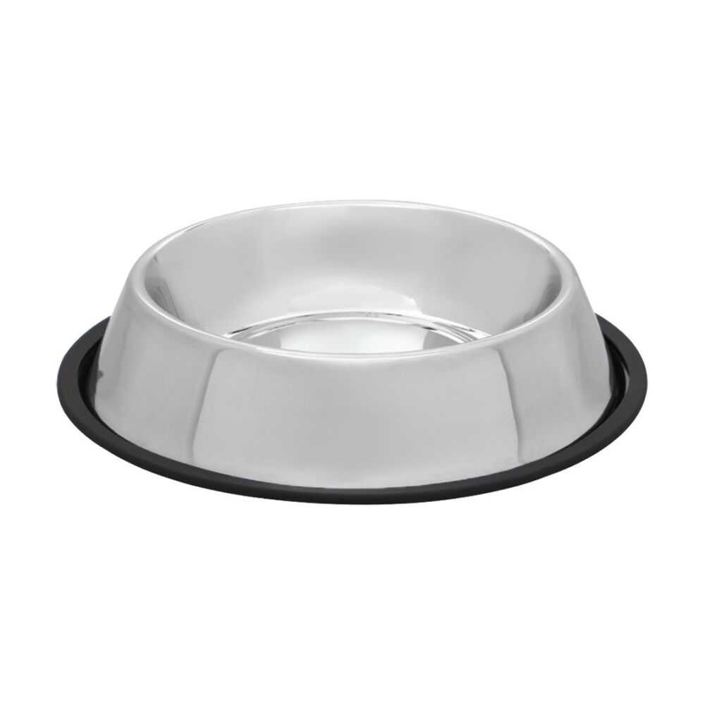 Paws and Claws 32.5x32.5x6.8cm Black Stainless Steel Pet Cat/Dog Bowl Anti-Skid 1.8L — image 2