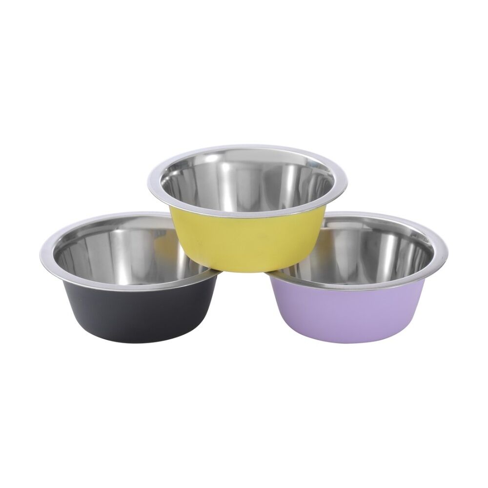 Paws and Claws Stainless Steel Cat/Dog Food/Drink Bowl 600ml Assorted (6 Pack) — image 4