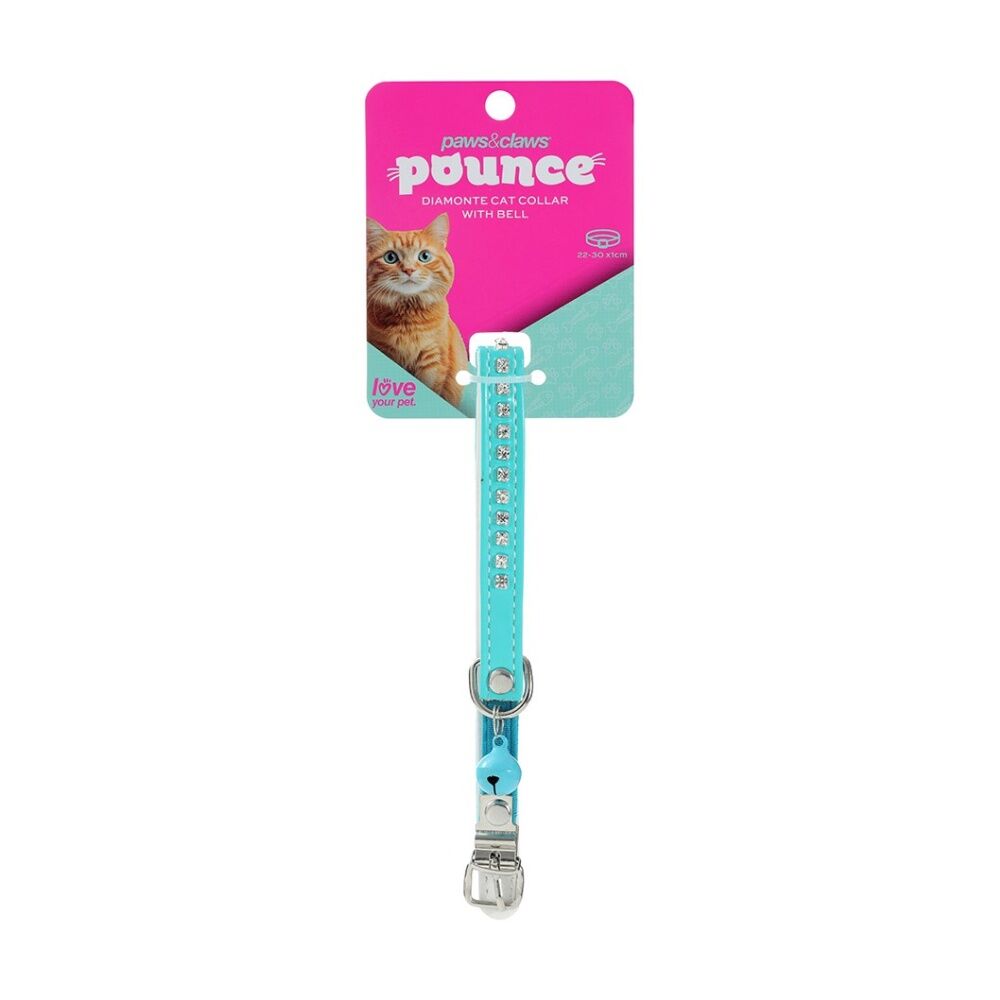 Paws and Claws Pounce Diamonte Cat Bell Collar 22-30x1cm Assorted (6 Pack) — image 7