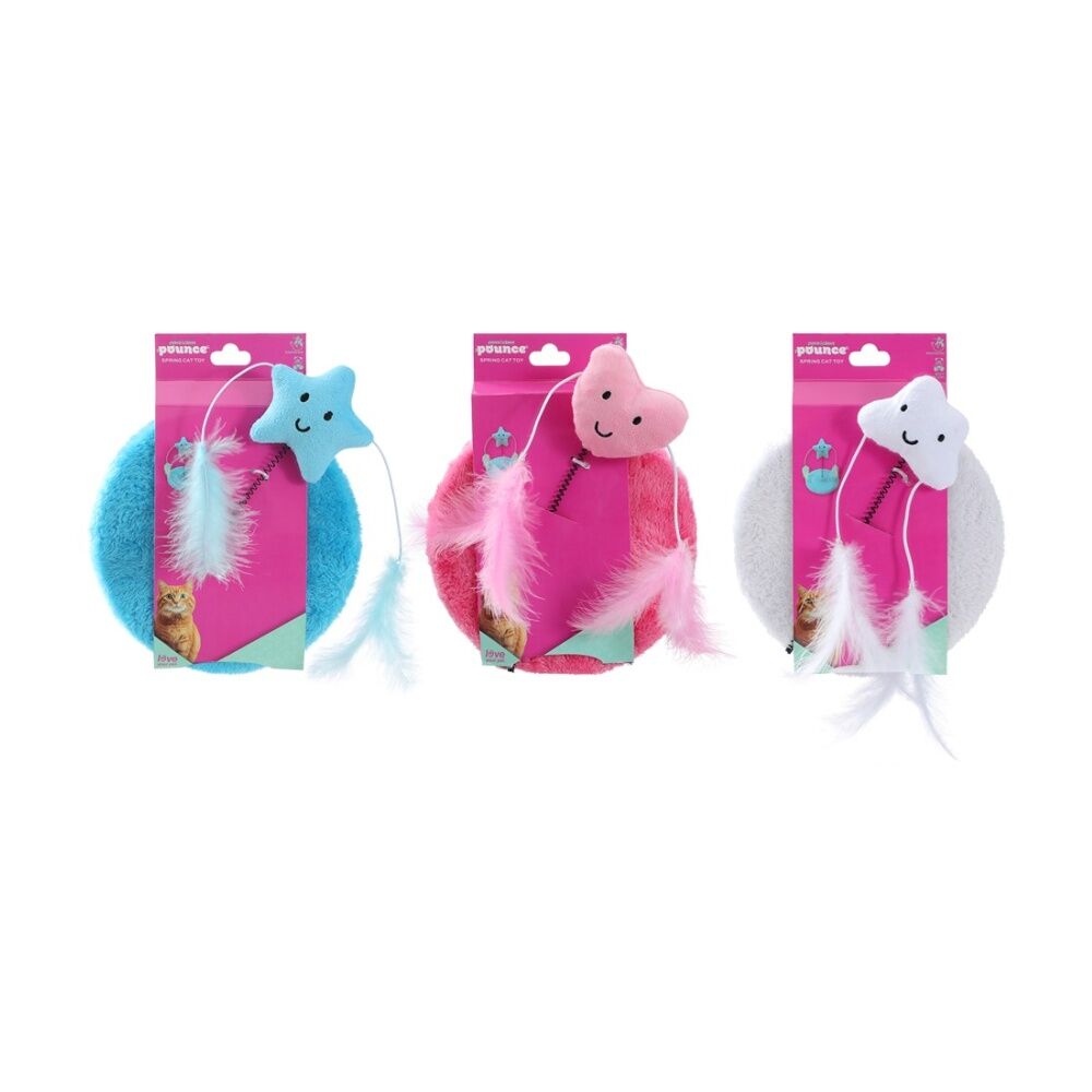 Paws and Claws Pounce Plush Spring Pet Cat Toy Assorted 19x20cm (6 Pack) — image 4