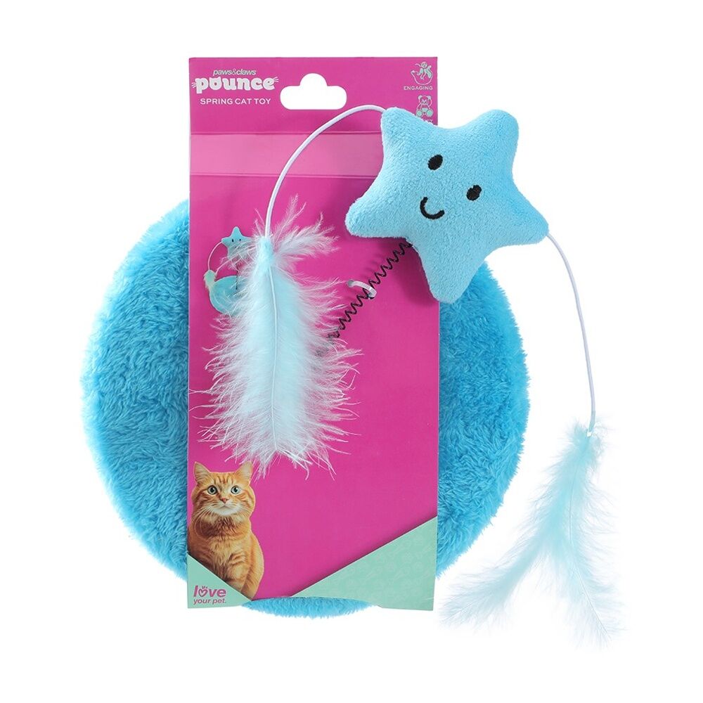 Paws and Claws Pounce Plush Spring Pet Cat Toy Assorted 19x20cm (6 Pack) — image 8