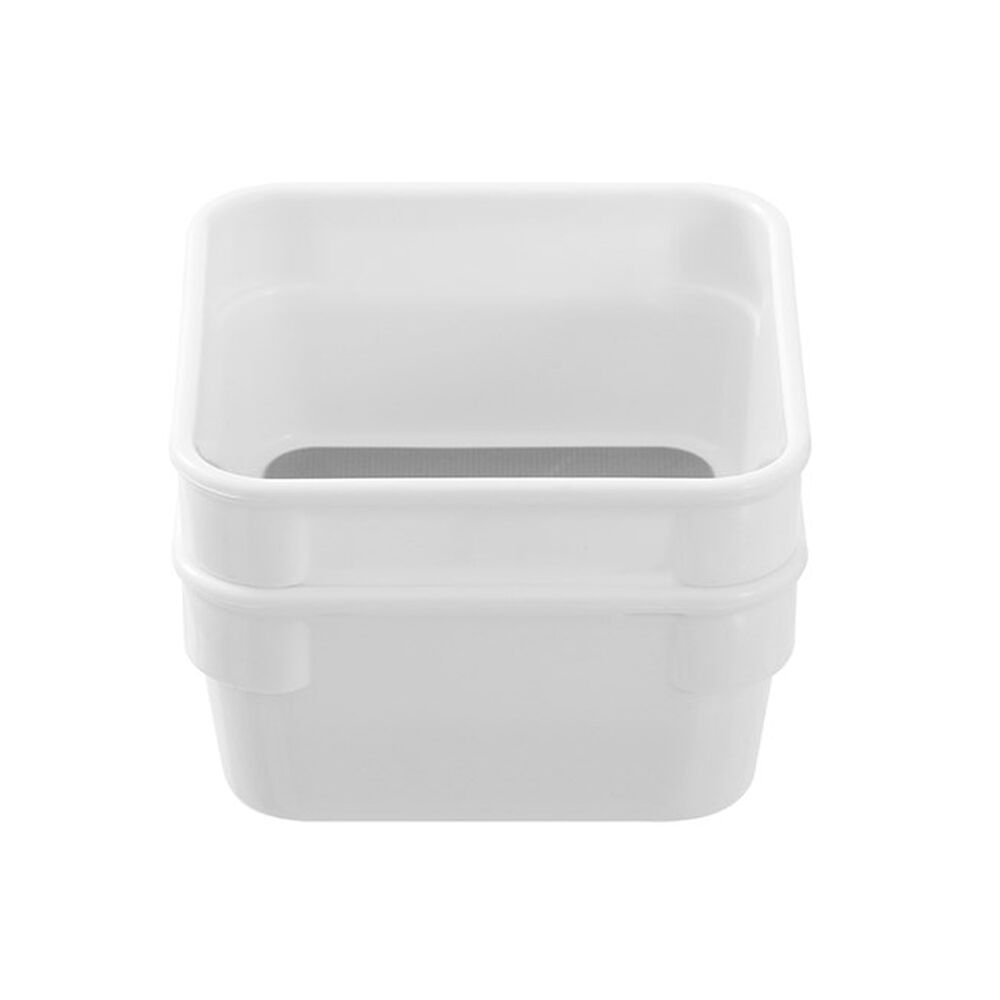 Boxsweden 12x 2pc White Grip Modular Organiser Storage Tray Set 9x9x4.5cm — image 3