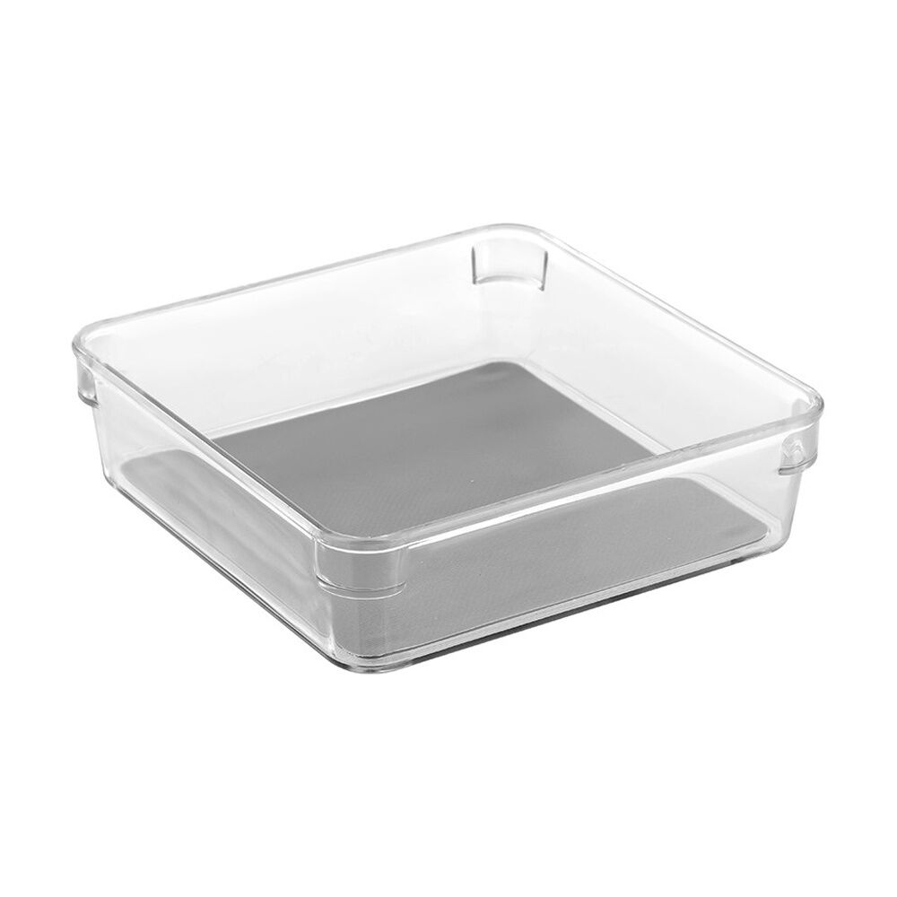 Boxsweden Crystal Grip Organiser Tray Modular Stackable Storage 16x16x4.5cm (24 Pack) — image 3