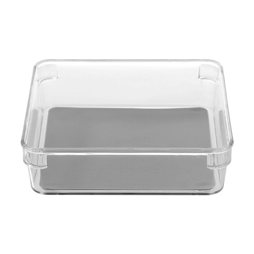 Boxsweden Crystal Grip Organiser Tray Modular Stackable Storage 16x16x4.5cm (24 Pack) — image 4