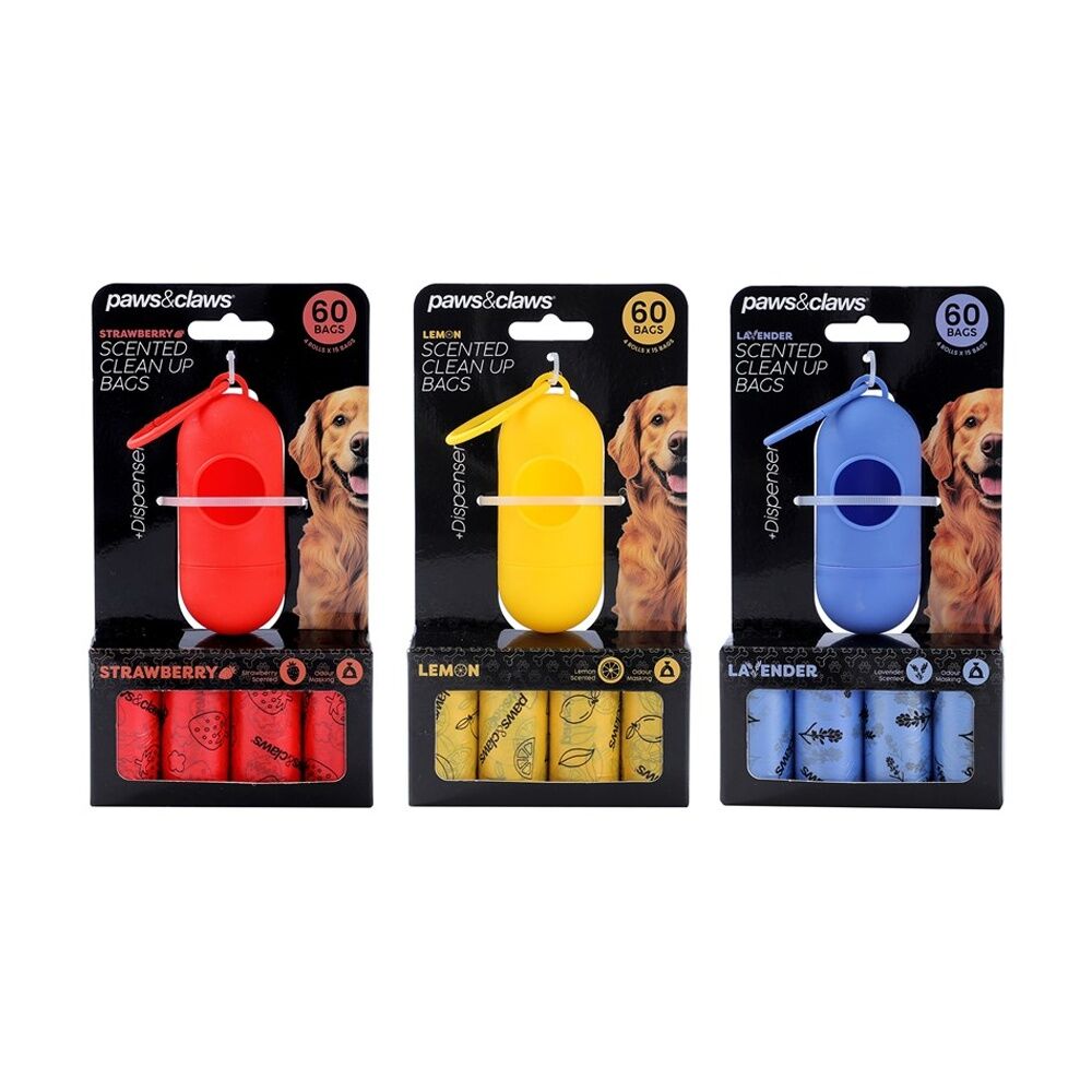 Paws and Claws 6x 60pc Pet Dog Scented Poop Bags Dispenser — image 3