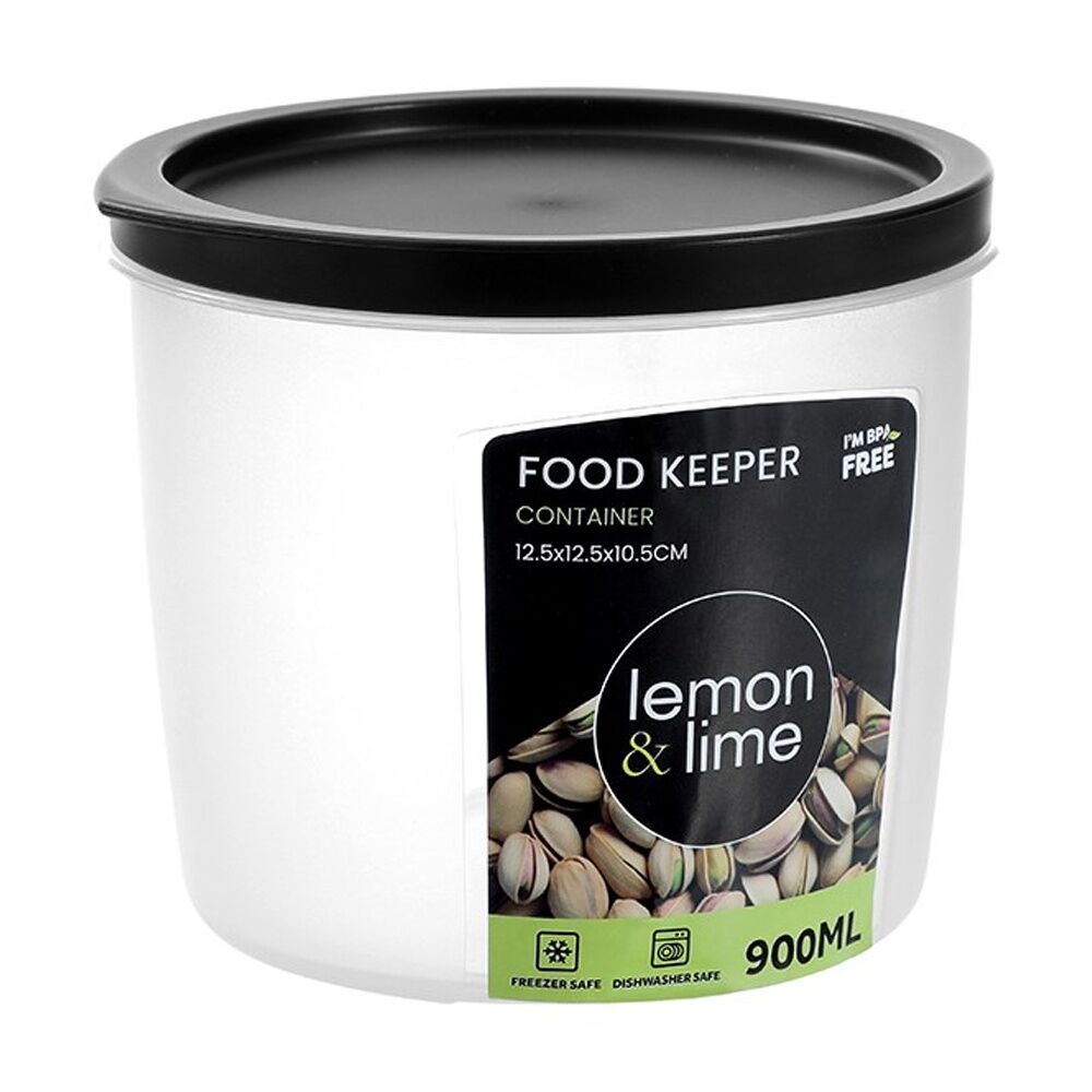 Lemon and Lime Food Keeper Round Reusable Container 900ml 12.4x12.4x10cm (24 Pack) — image 2