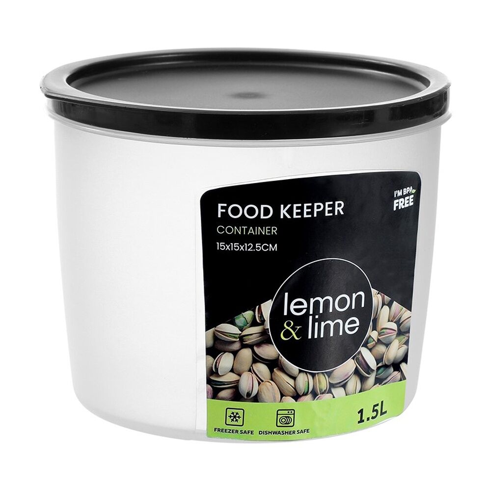 Lemon and Lime Food Keeper Round Reusable Container 1.5L 15x15x12.3cm (12 Pack) — image 2
