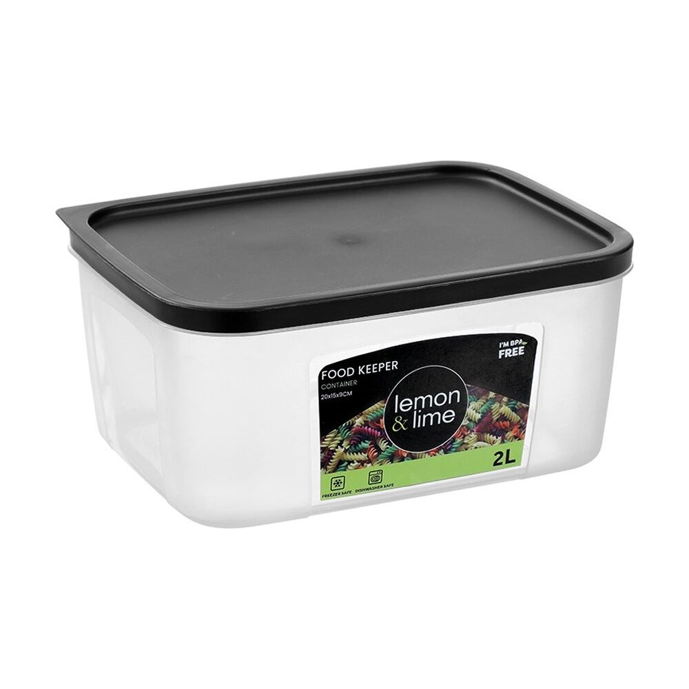 Lemon and Lime Food Keeper Rectangle Reusable Container 2L 20x15x9.3cm (24 Pack) — image 2