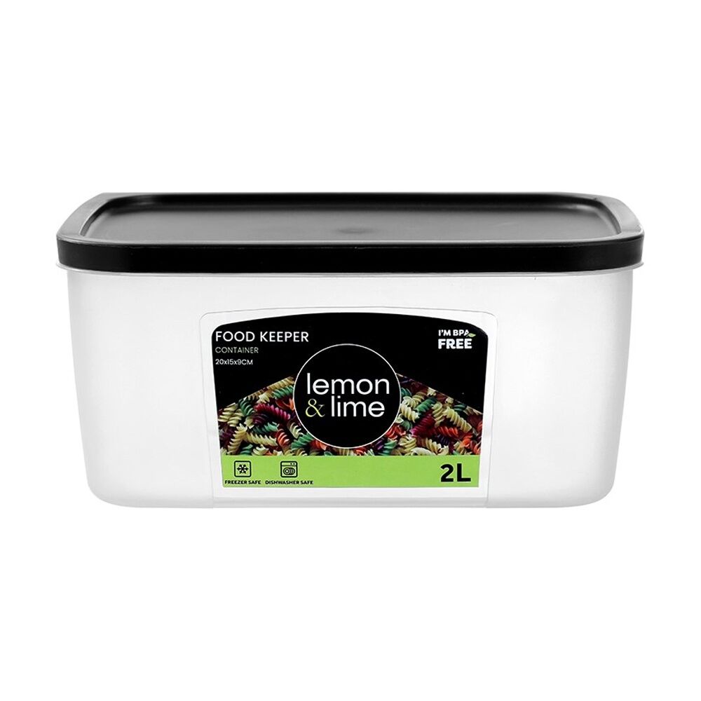 Lemon and Lime Food Keeper Rectangle Reusable Container 2L 20x15x9.3cm — image 3