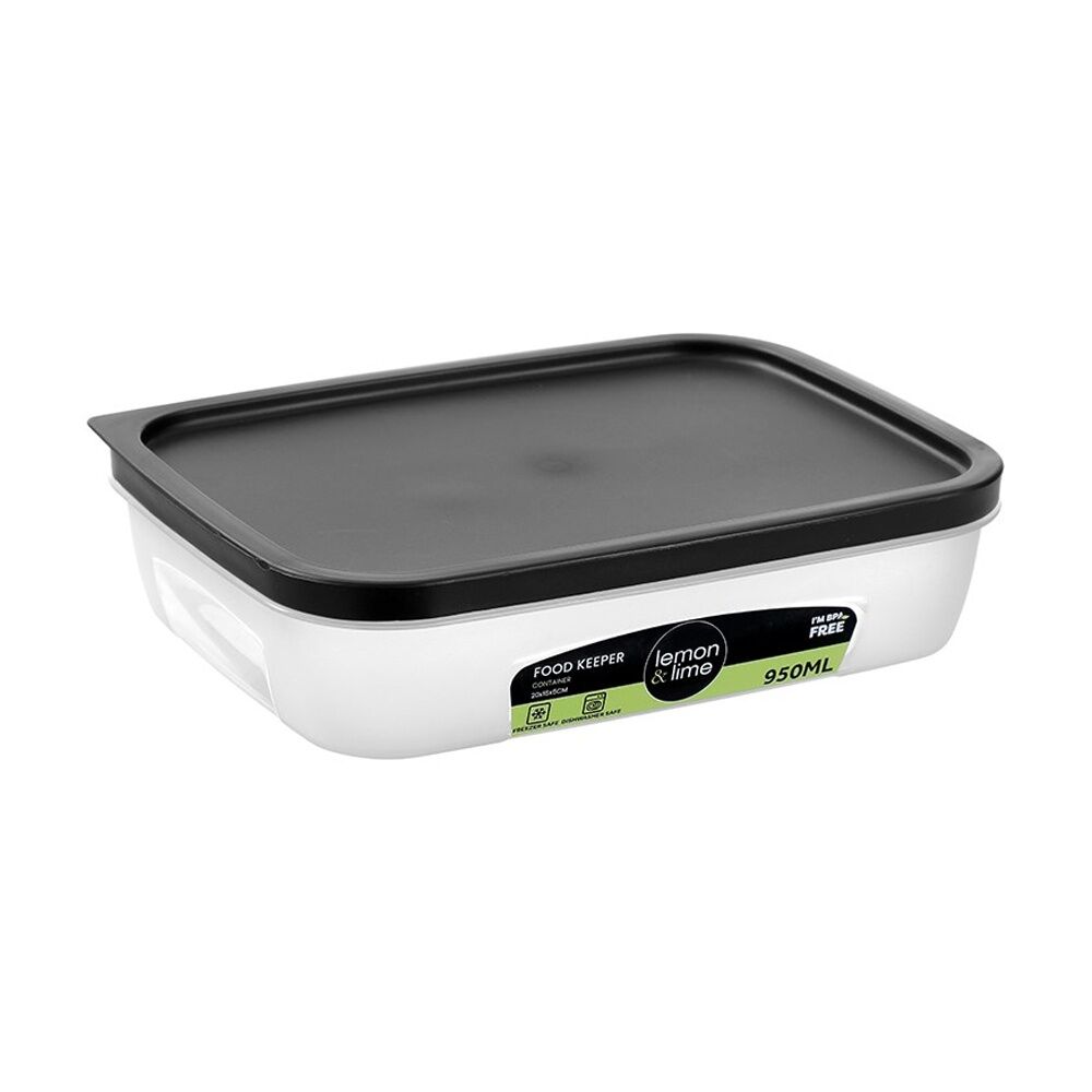 Lemon and Lime Food Keeper Rectangle Reusable Container 950ml 20x15.1x4.9cm (24 Pack) — image 2