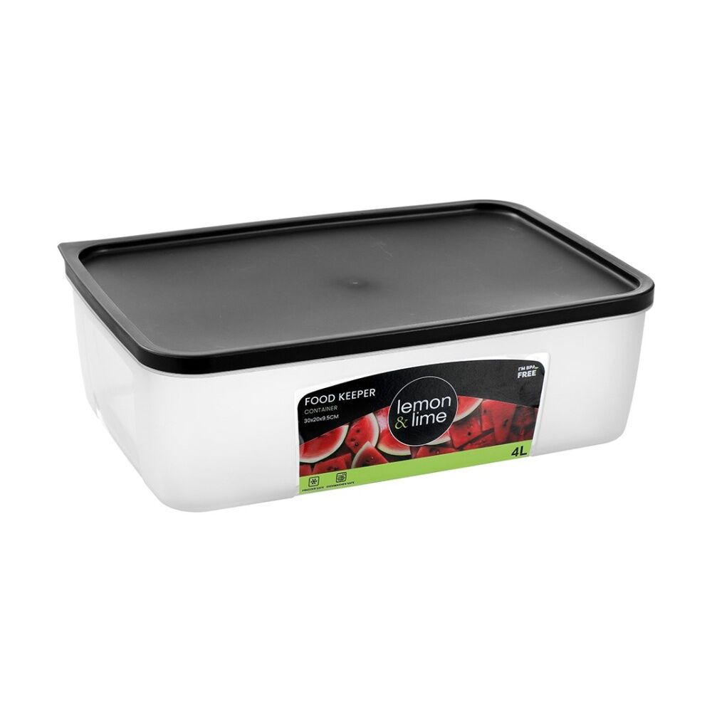 Lemon and Lime Food Keeper Rectangle Reusable Container 4L 29.8x20x9.3 (6 Pack) — image 2
