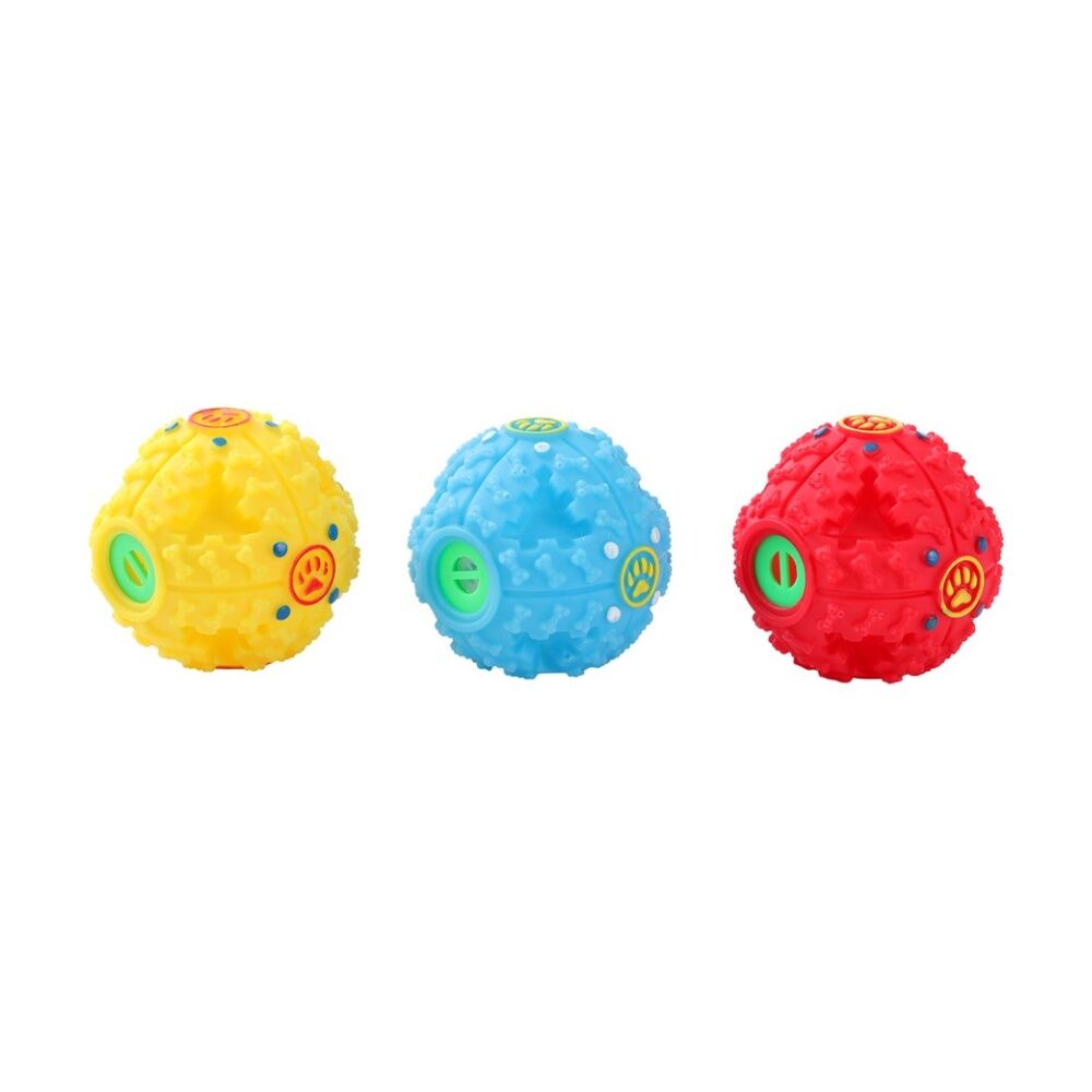 Paws and Claws Mini Giggle Ball Interactive Sound Dog Toy Rubber 7.2cm Assorted (12 Pack) — image 4