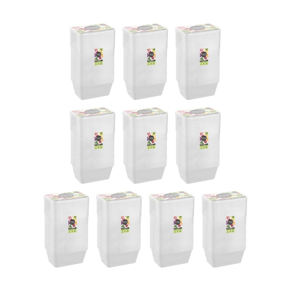 Lemon and Lime 50pc Lemon And Lime Reusable Food Containers Rectangle Microwave Freeze 1L (10 Pack)