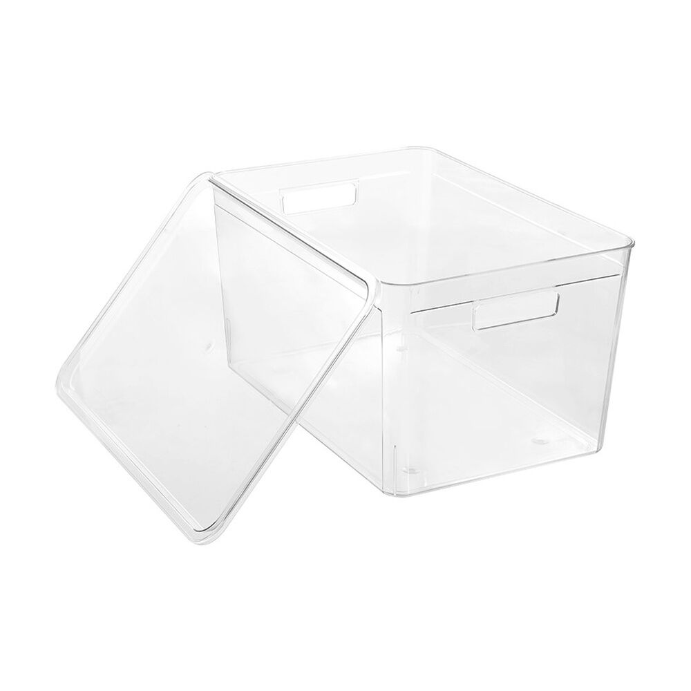 Boxsweden Crystal Stackable Lidded Organisation Storage Box/Container Clear 35L (2 Pack) — image 3