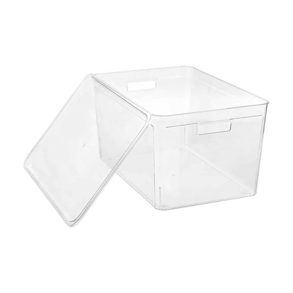 Boxsweden 50L Clear Crystal Stackable Lidded Organisation Storage Box/Container — image 2