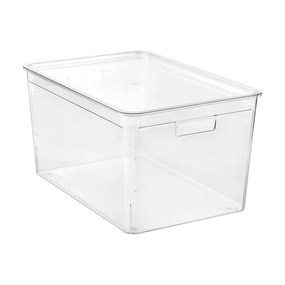 Boxsweden 50L Clear Crystal Stackable Lidded Organisation Storage Box/Container — image 5