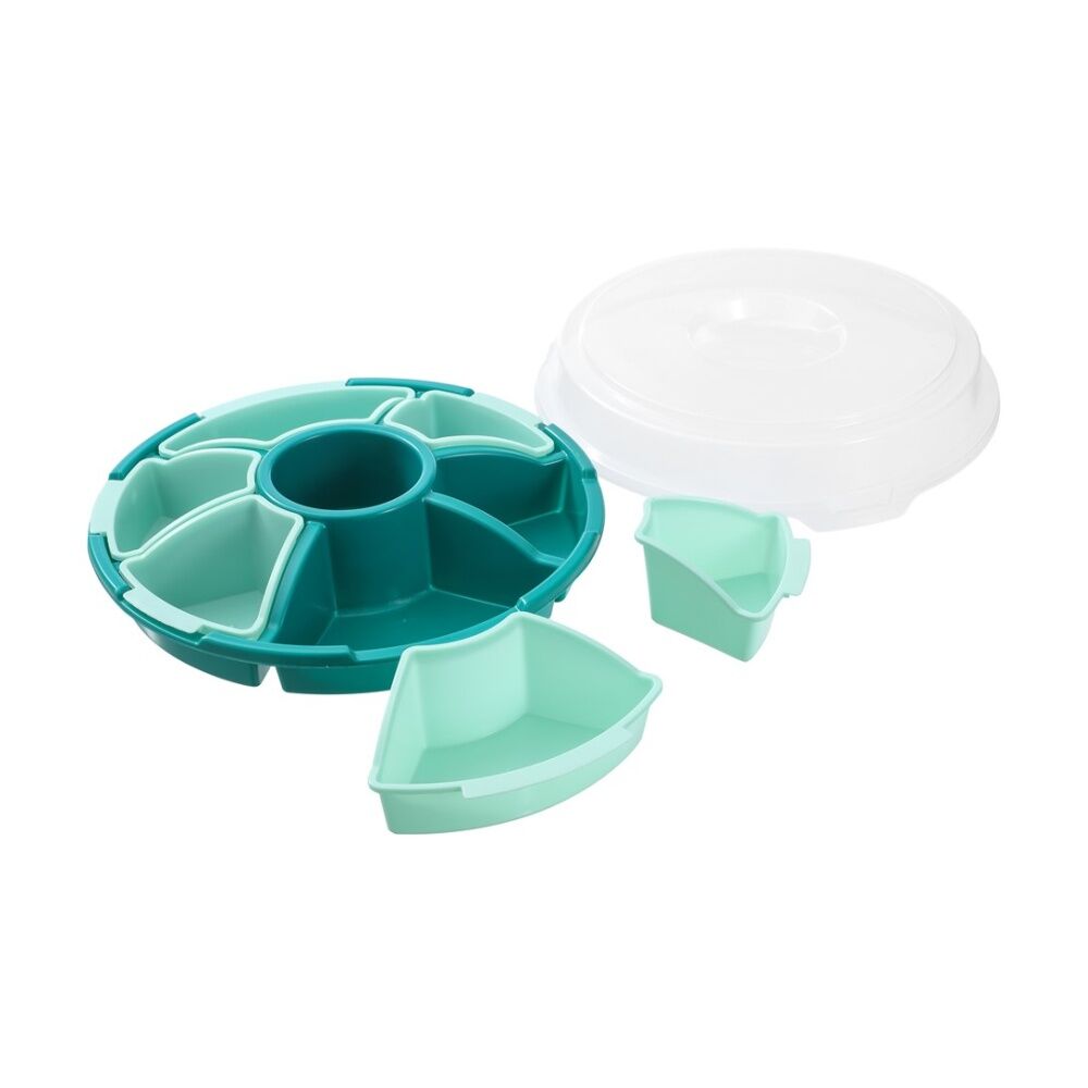 Lemon and Lime Reusable Food Container Serving Set 7 Section Assorted 33cm — image 3