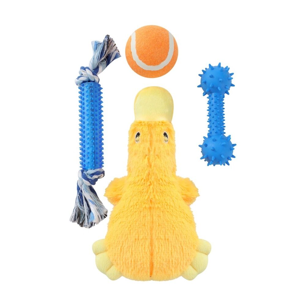Paws and Claws 6x 4pc Pet Dog Toys Plush Rope & Baton Ball Set — image 5