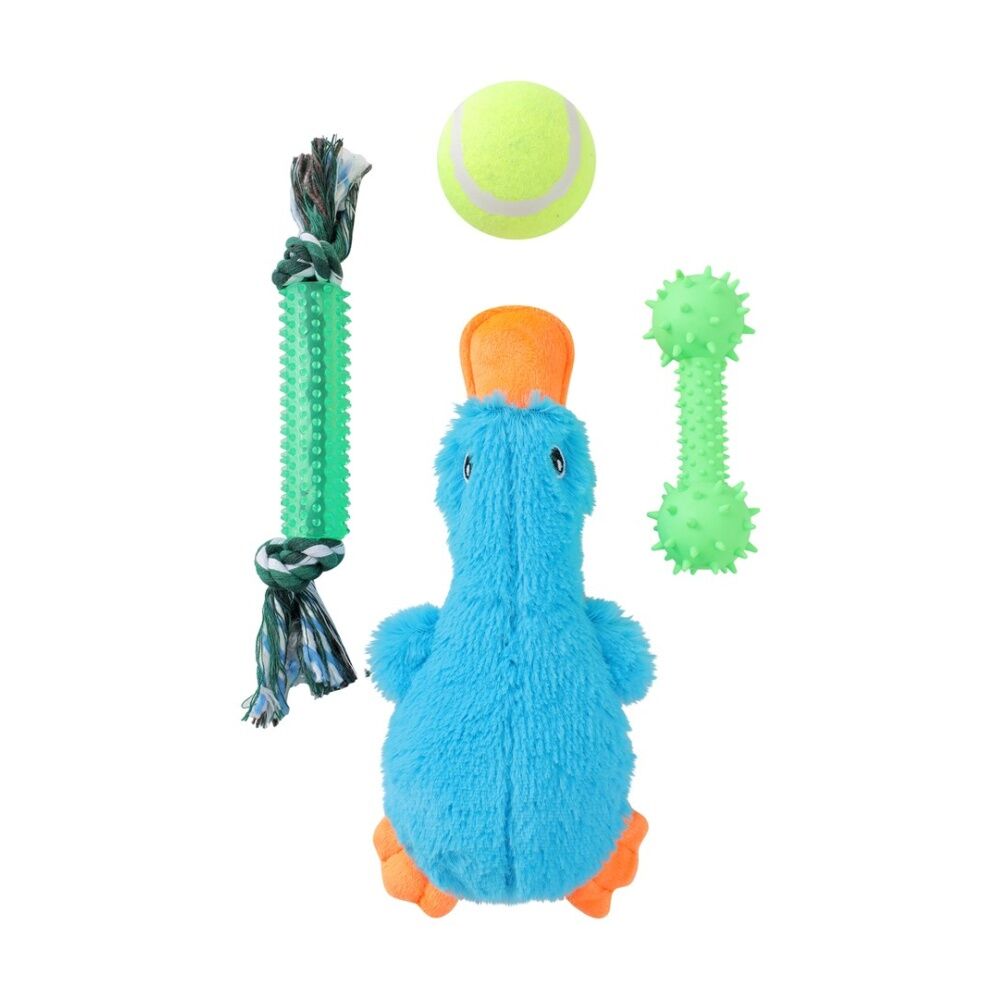 Paws and Claws 6x 4pc Pet Dog Toys Plush Rope & Baton Ball Set — image 7