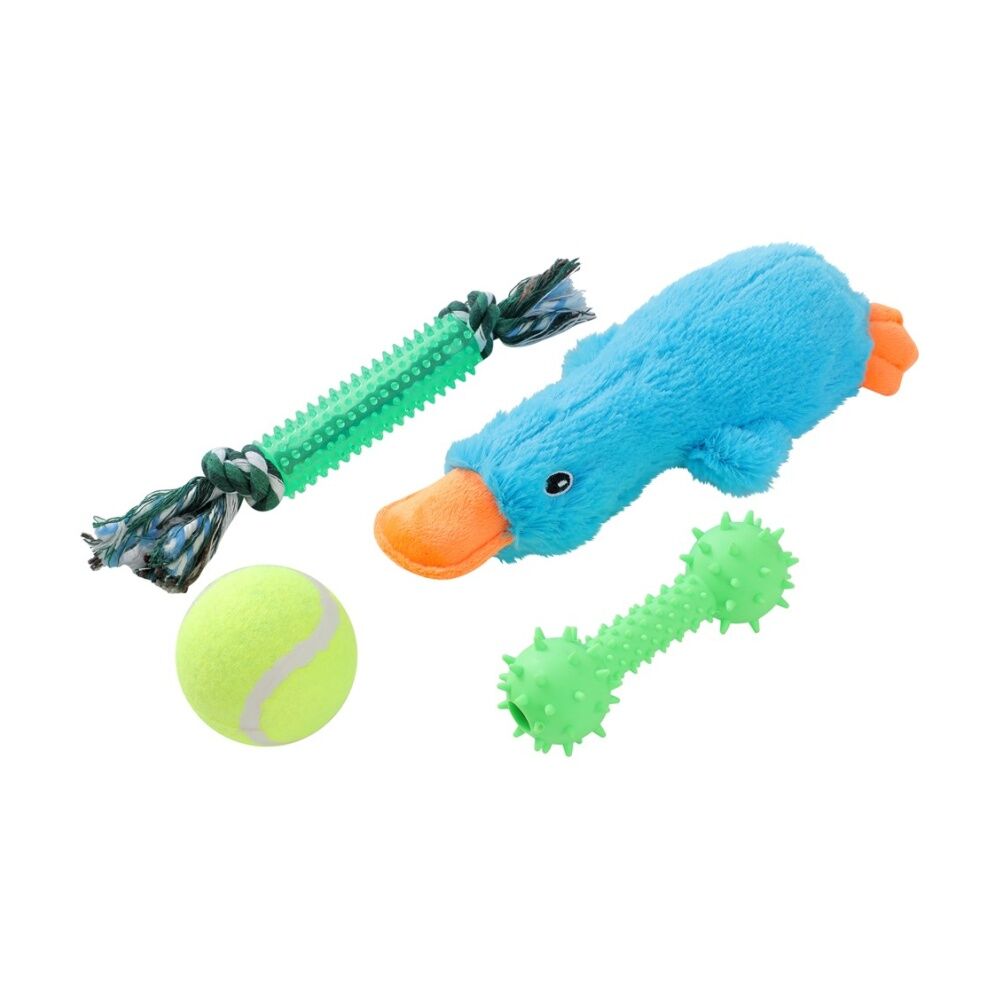 Paws and Claws 6x 4pc Pet Dog Toys Plush Rope & Baton Ball Set — image 8