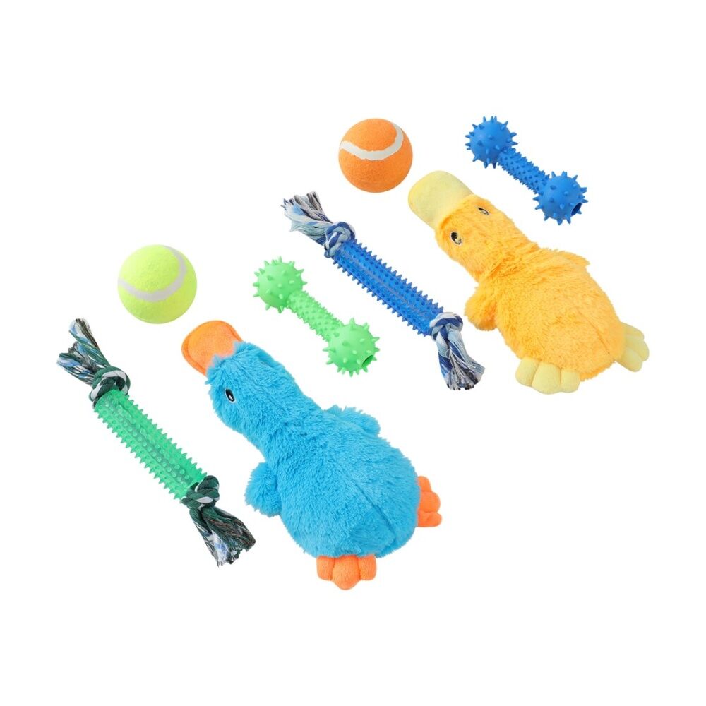Paws and Claws 6x 4pc Pet Dog Toys Plush Rope & Baton Ball Set — image 9