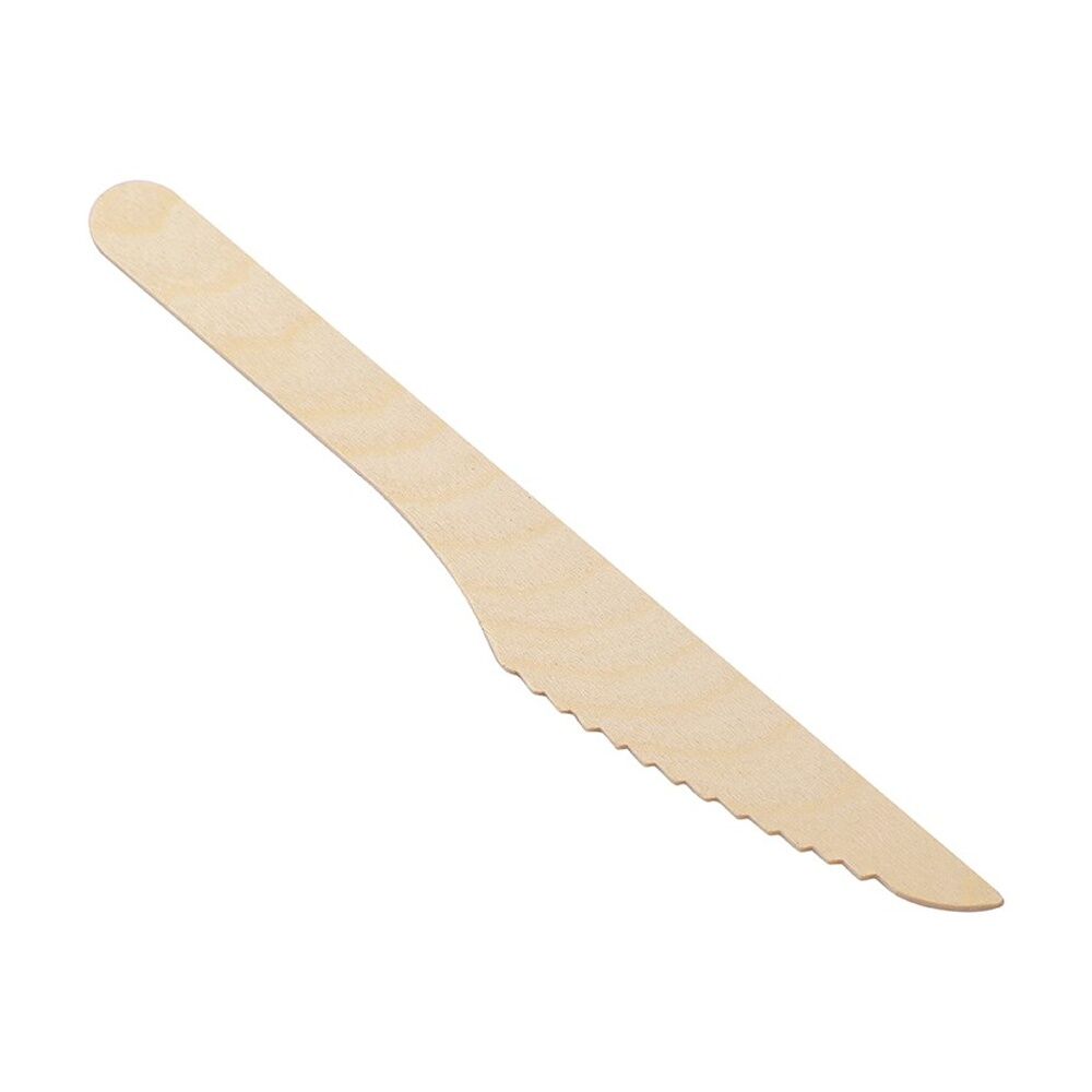 Lemon and Lime 20pc Lemon And Lime Wooden Knives Compostable Biodegradable Cut 16.5cm (24 Pack) — image 4