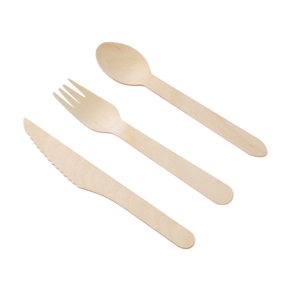 Lemon and Lime 20pc Lemon And Lime Wooden Knives Compostable Biodegradable Cut 16.5cm (24 Pack) — image 5