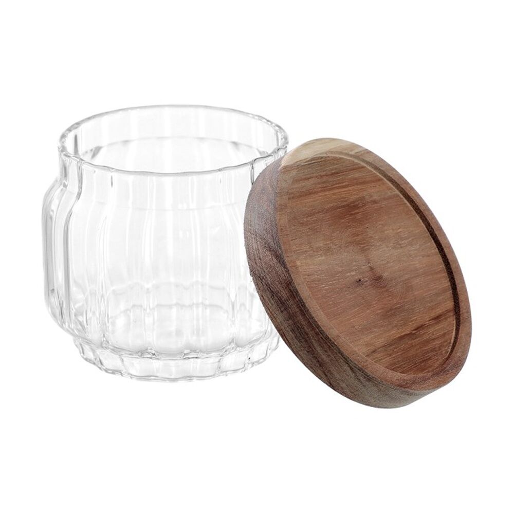 Lemon and Lime Woodend Acacia Glass Jar Reusable Food Container 350ml (12 Pack) — image 3