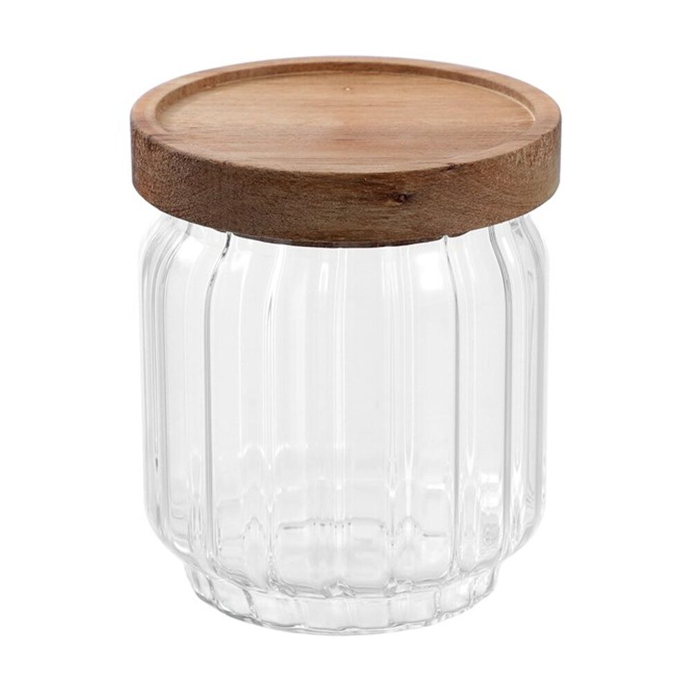 Lemon and Lime Woodend Acacia Glass Jar Reusable Food Container 500ml (6 Pack) — image 4