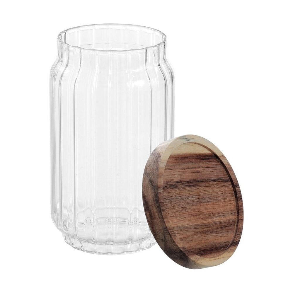 Lemon and Lime Woodend Acacia Glass Jar Reusable Food Container 750ml (6 Pack) — image 3