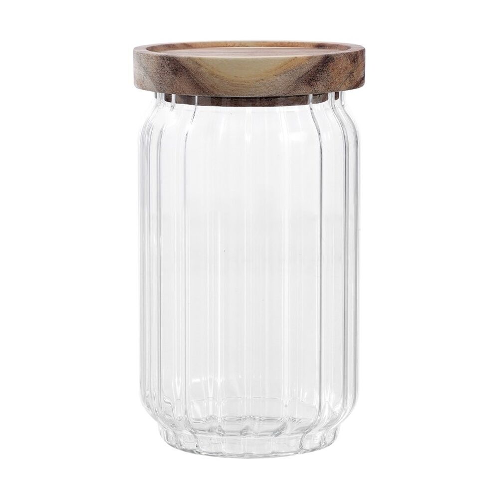 Lemon and Lime Woodend Acacia Glass Jar Reusable Food Container 750ml — image 4