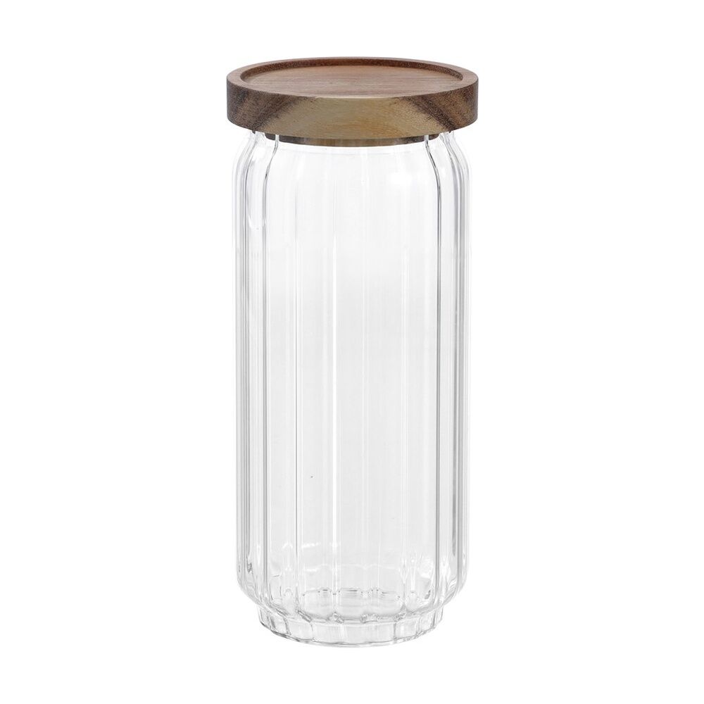 Lemon and Lime Woodend Acacia Glass Jar Reusable Food Container 1L (12 Pack) — image 4