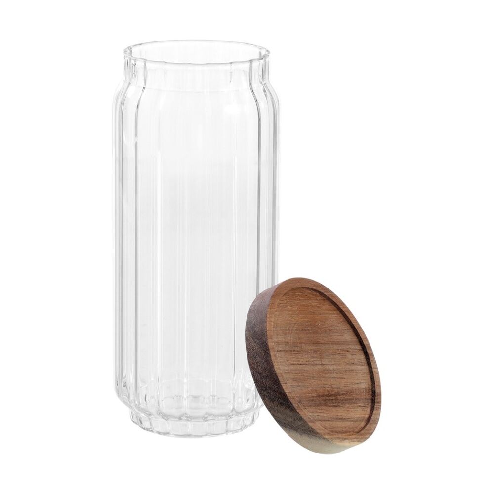 Lemon and Lime Woodend Acacia Glass Jar Reusable Food Container 1L (12 Pack) — image 3