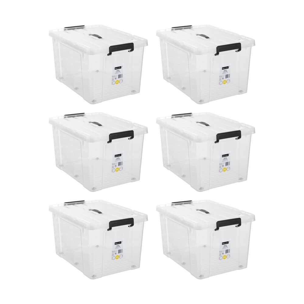 Boxsweden Dura Carry Box Home Organiser Storage Container 65L 59x42x35cm (6 Pack)