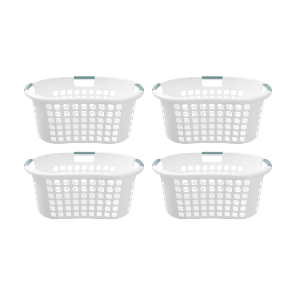 Boxsweden Washday Hip Hugger Laundry Clothes Basket 50L 66.5x47x28.5cm Asst (4 Pack)