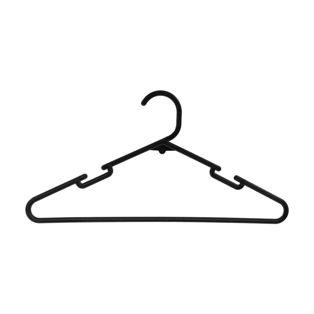 Boxsweden 10pc Boxsweden Hangit Essentials Clothes Plastic Hangers Strap Black 39cm (12 Pack) — image 3