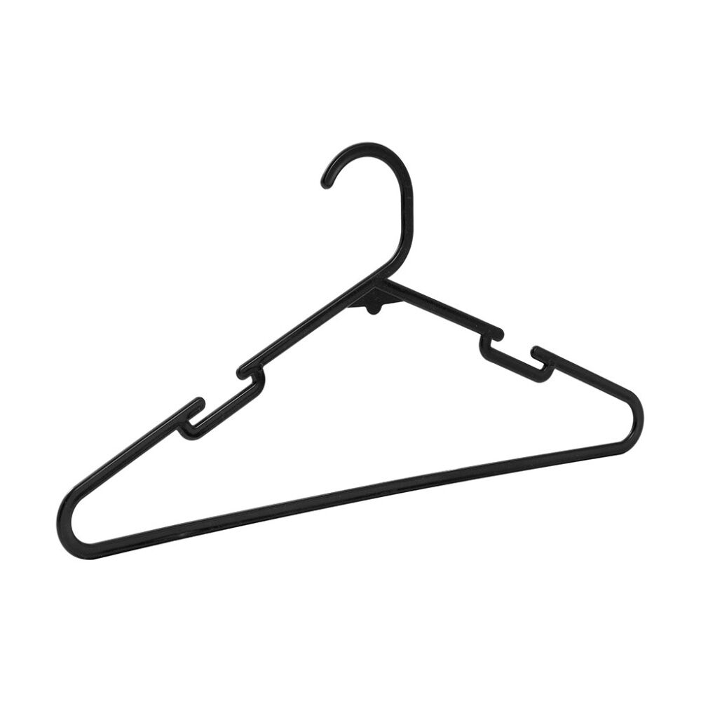 Boxsweden 10pc Boxsweden Hangit Essentials Clothes Plastic Hangers Strap Black 39cm (24 Pack) — image 4
