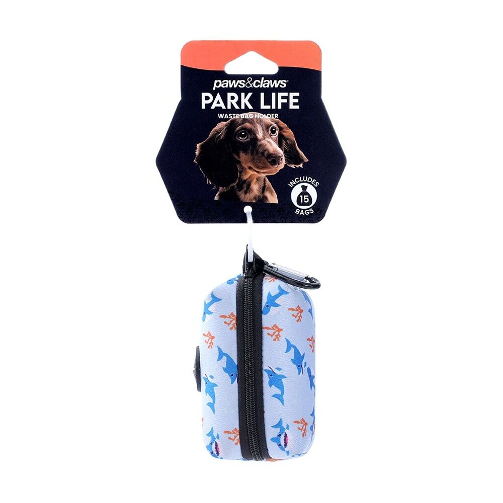 Paws and Claws Pet Dog Park Life Waste Bag Holder Neoprene Asst 9.5x5x5cm