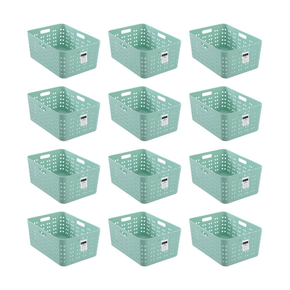 Boxsweden Aeris Basket Home Organiser Storage Container Assorted 8.5L (12 Pack)