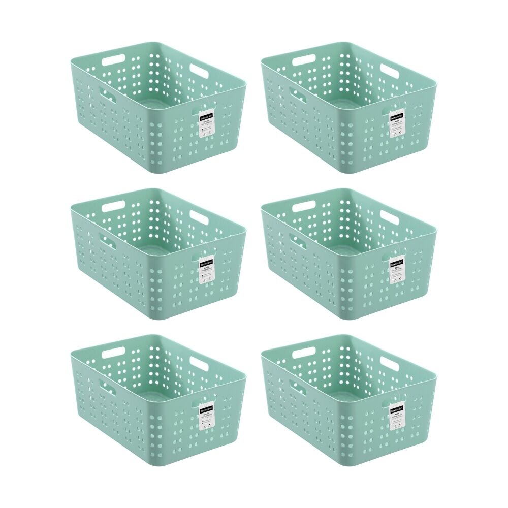 Boxsweden Aeris Basket Home Organiser Storage Container Assorted 8.5L (6 Pack)