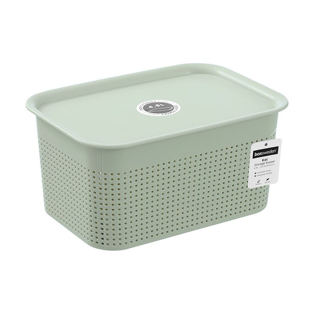 Boxsweden Koi Lidded Home Organiser Storage Container Basket Assorted 4.8L (6 Pack) — image 2