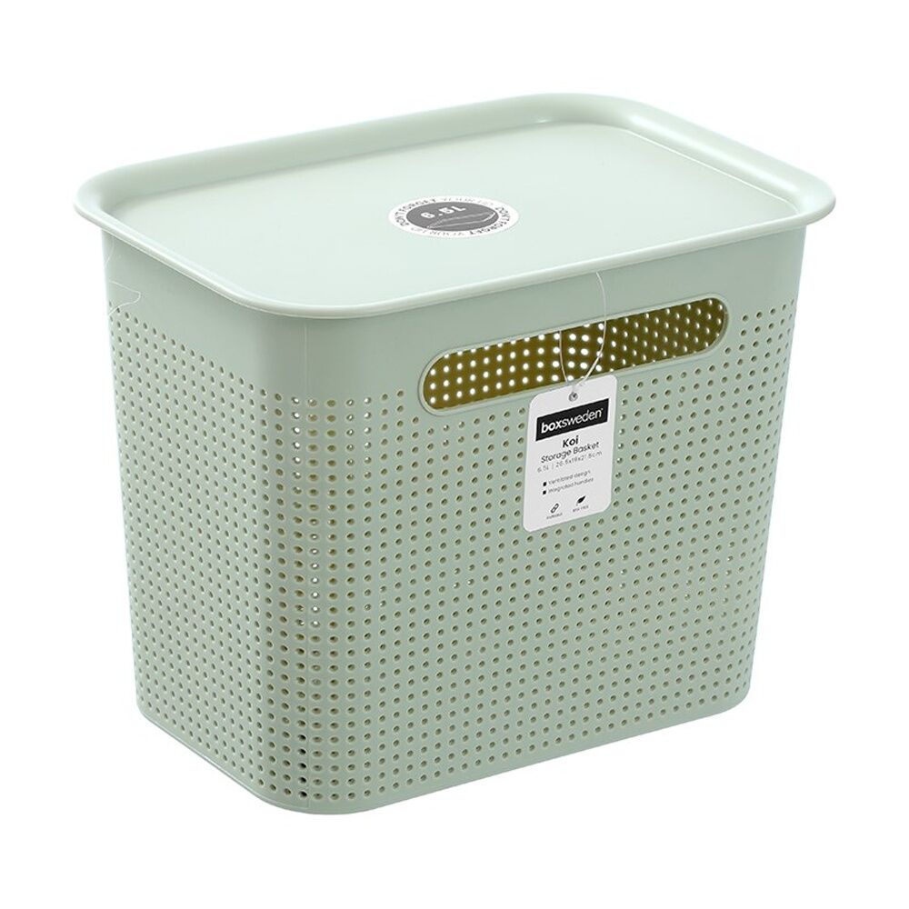 Boxsweden Koi Lidded Home Organiser Storage Container Basket Assorted 6.5L (12 Pack) — image 2