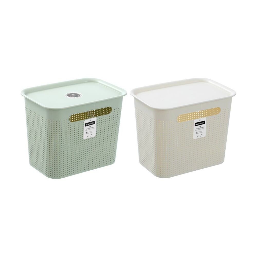 Boxsweden Koi Lidded Home Organiser Storage Container Basket Assorted 6.5L (12 Pack) — image 3