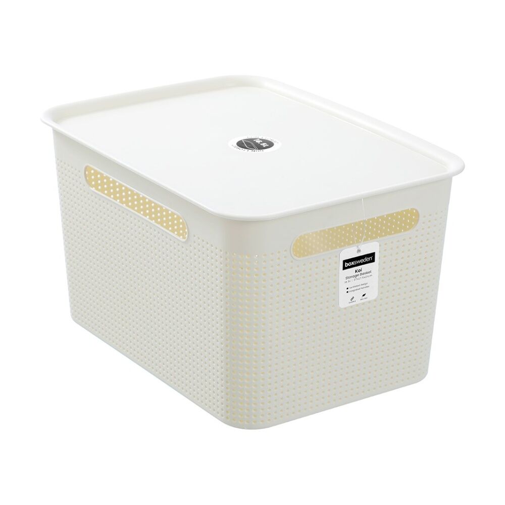 Boxsweden Koi Lidded Home Organiser Storage Container Basket Assorted 16.5L (6 Pack) — image 8