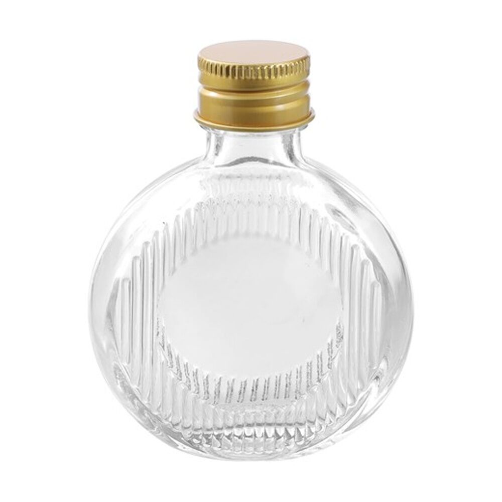 Lemon and Lime Verre Flat Ribbed Glass Reusable Food Container Gold 60ml — image 3