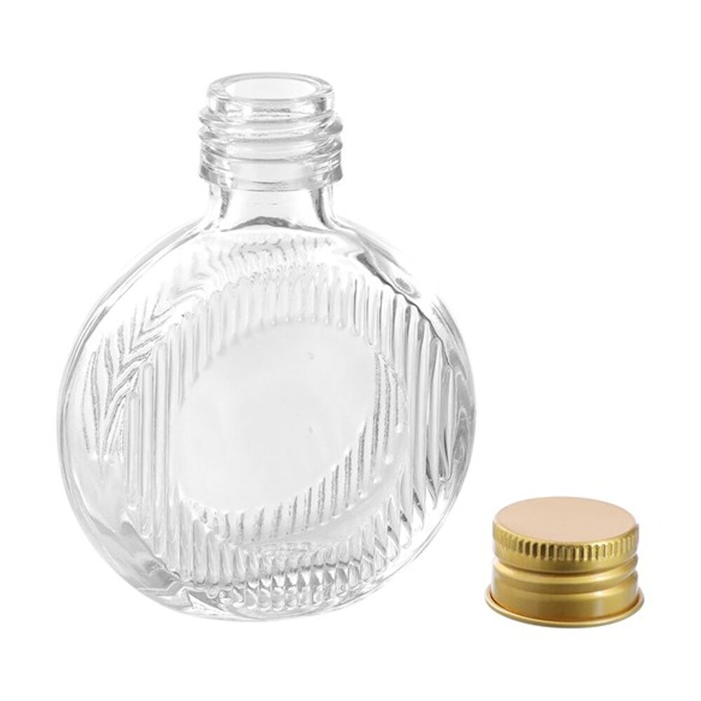 Lemon and Lime Verre Flat Ribbed Glass Reusable Food Container Gold 60ml — image 2